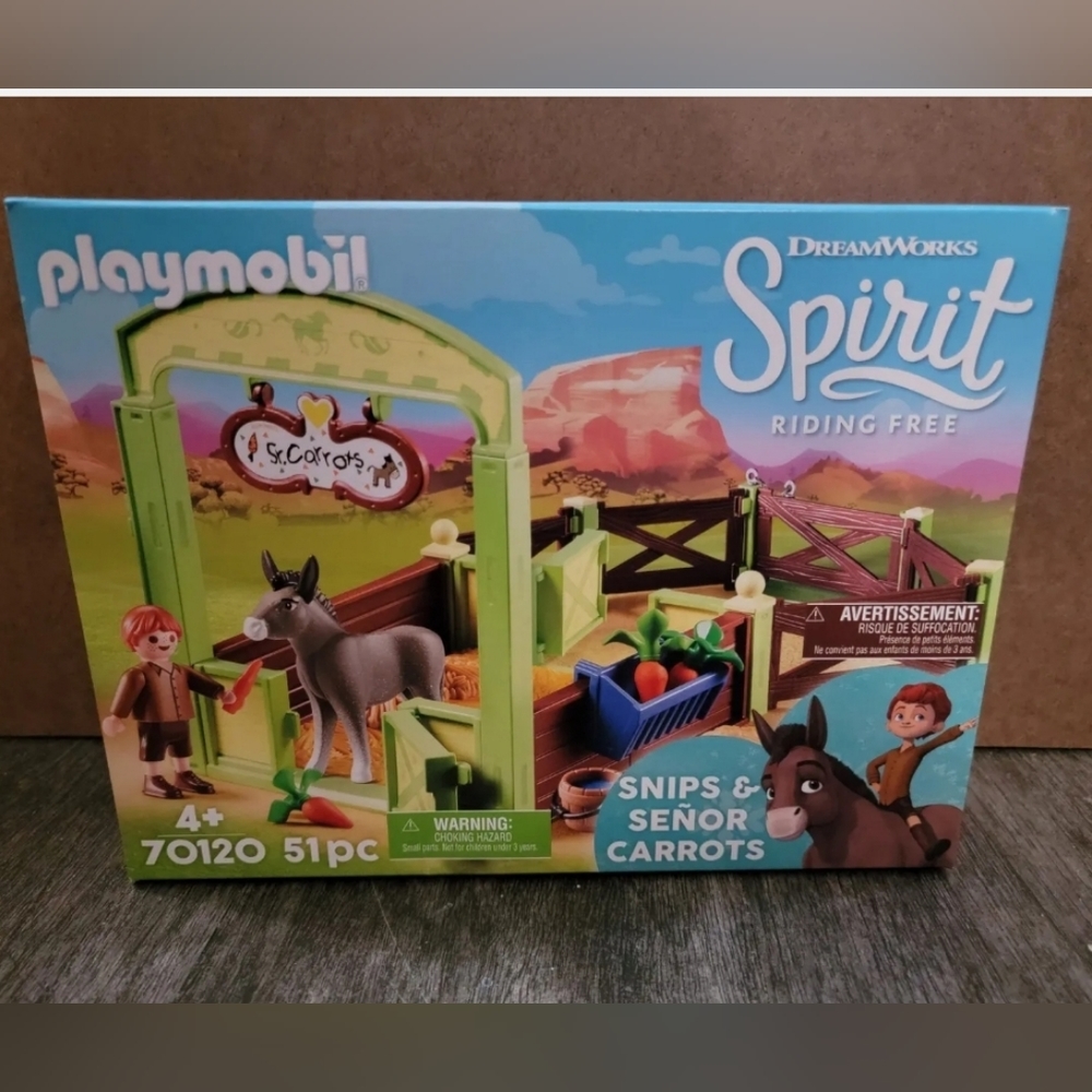 Playmobil Spirit Riding Free Snips And Senor Carrots With Horse Set NEW